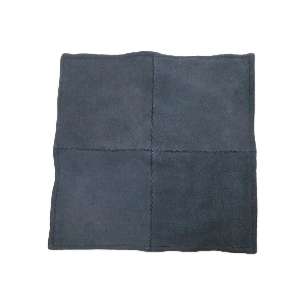 Pottery Barn Pieced Suede Leather Pillow Cover ~ 20
